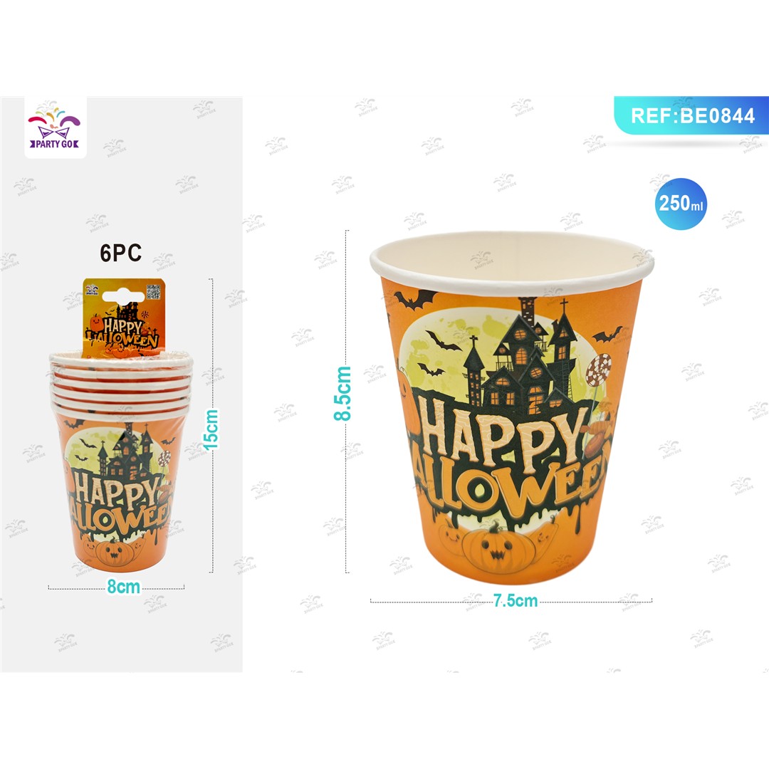 52639 8058617851449 BE0844 set 6pz bicchieri happy halloween