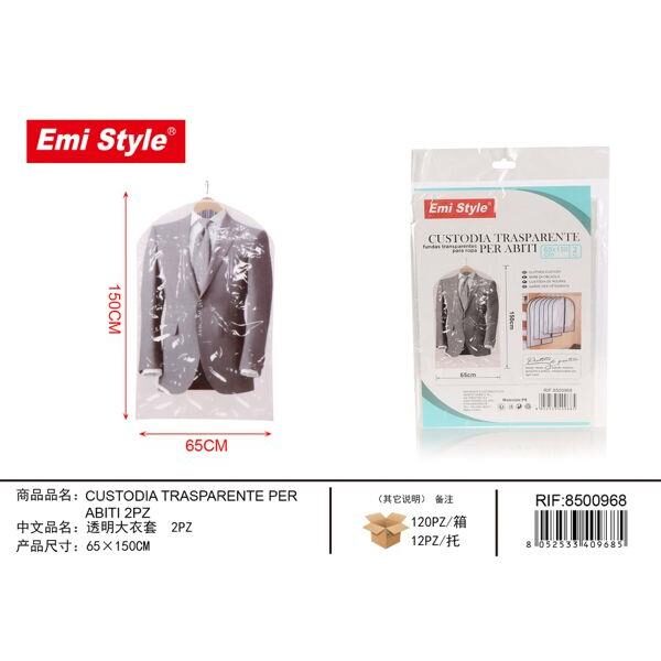 52681 8052533409685 8500968 EMI CUSTODIA ABITI TRASP. 2PZ CM.65 X 150