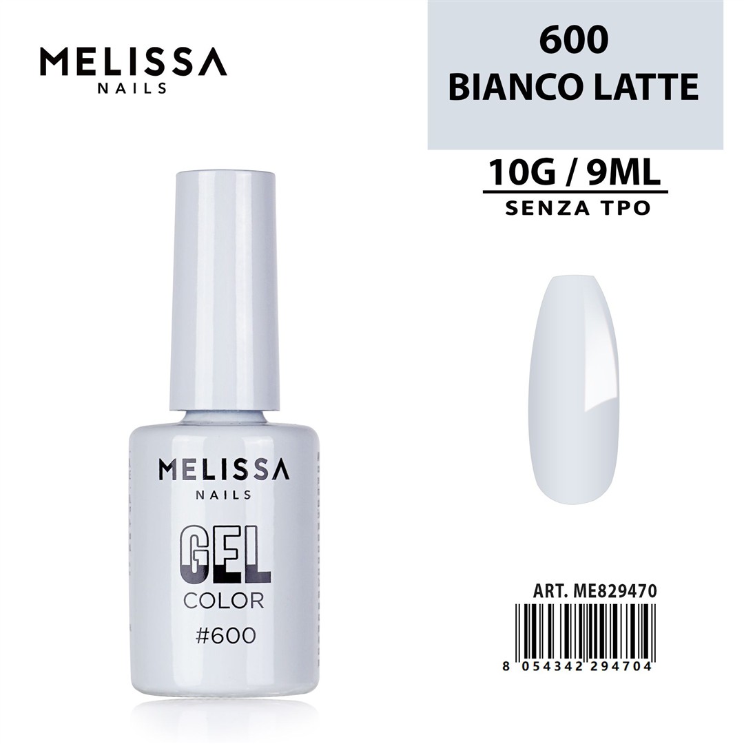 53005 8054342294704 0244087 DC melissa smalto gel unghie 9ml n.600 bianco latte