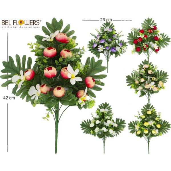 53041 8050260006962 BFLU012-00696 FIORE MAZZO FRONTALE MEDIO RANUNCOLI E LILIUM