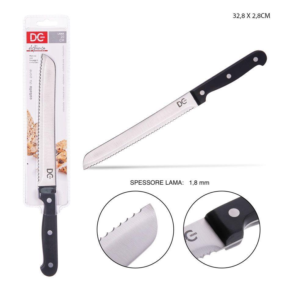 53256 8055769159218 CU915921 COLTELLO PER PANE CON MANICO NERO CM.32,8 X 2,8