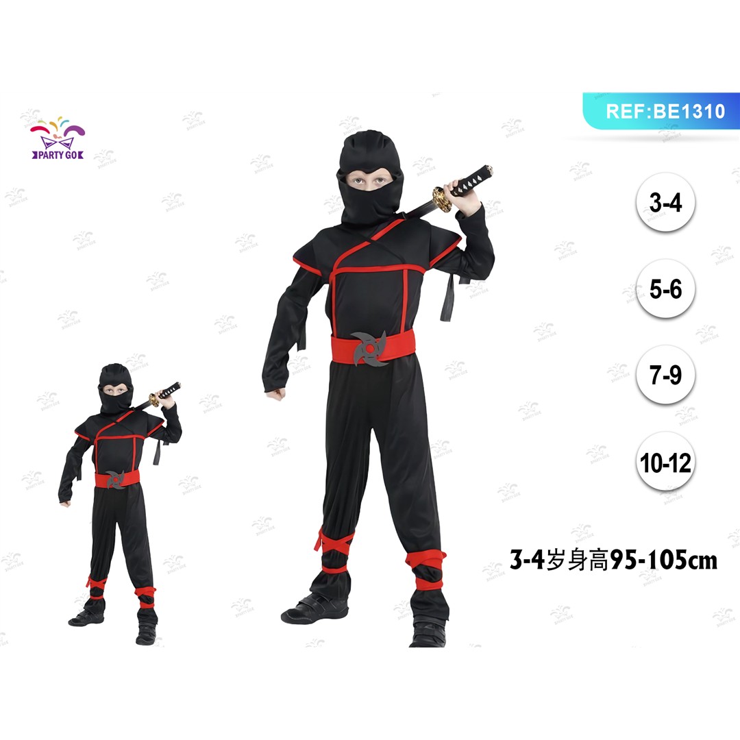 53621 8058617863107 BE1310 carnevale vestito bambino ninja tg.4-6 anni