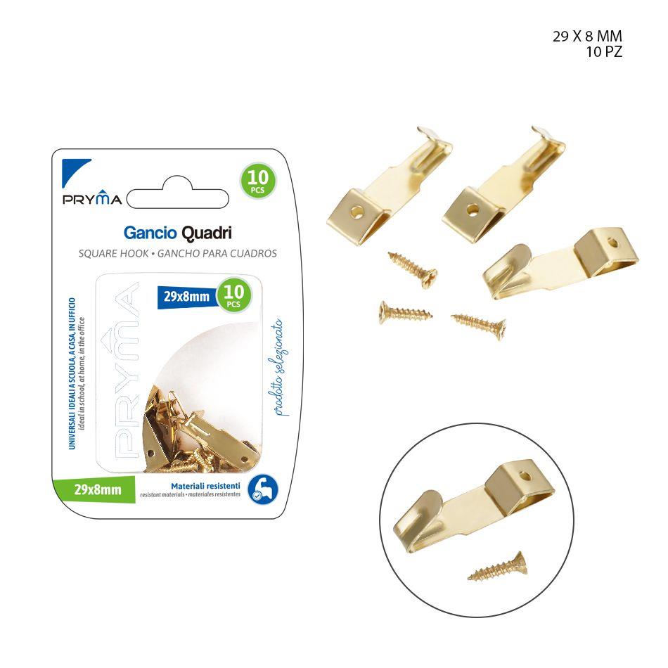 54130 8056999210038 CA821003 GANCIO QUADRI 29X8MM 10PZ BL.