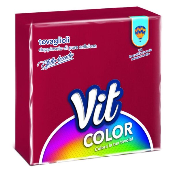 54315 8014444008333 54992 VISCIO vit tovaglioli 2 veli 32x32cm 25pz rosso