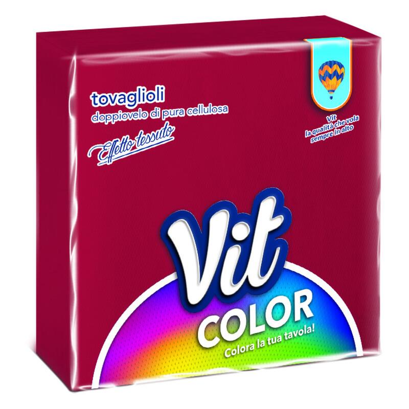 54315 8014444008333 54992 VISCIO vit tovaglioli 2 veli 32x32cm 25pz rosso