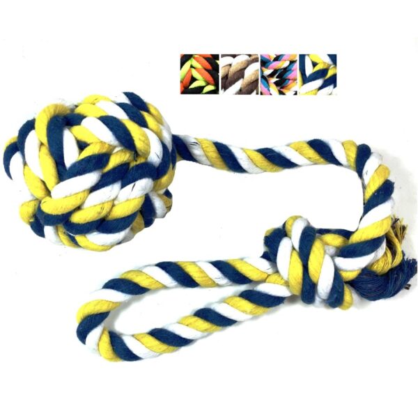 54761 8433298020696 BPS-2069 GIOCO PER CANE PALLA IN CORDA C/MANICO CM.45