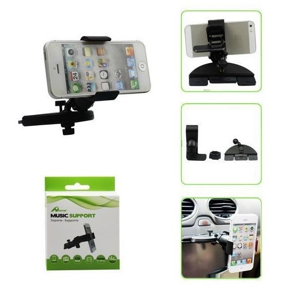 55004 8433772108513 108513-NERO YX-49C04 porta cellulare gps supporto auto per riproduttore cd universale