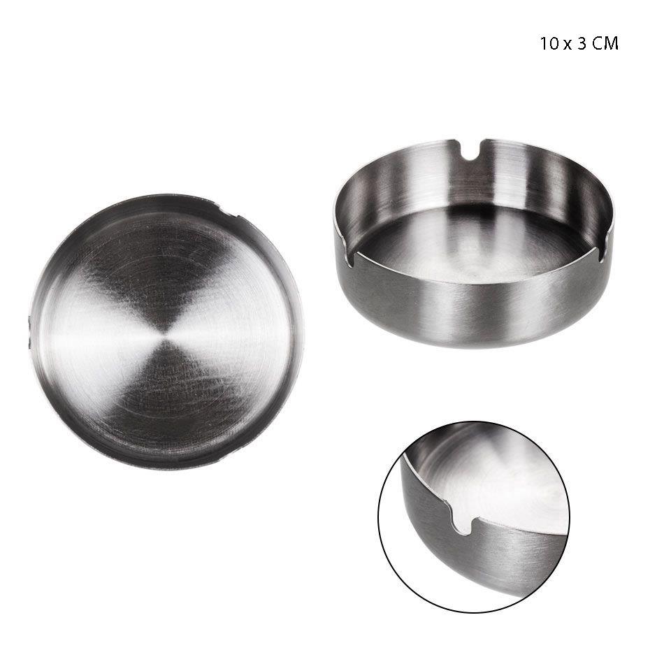 55047 8034139316437 0128483 POSACENERE INOX TONDO CM.D-10