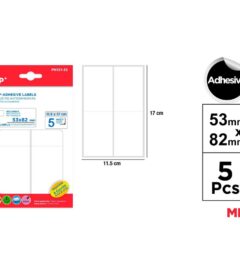 55364 8435250999842 PN151-35 etichette adesive 5 fogli 53x82 mm