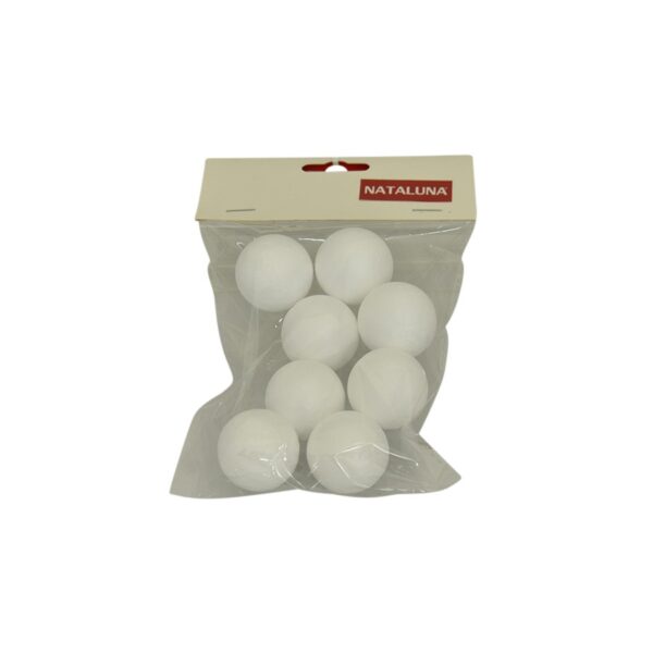 55421 8056978835979 6693025 palline di polistirolo in busta ø350mm 8 sfere bianche
