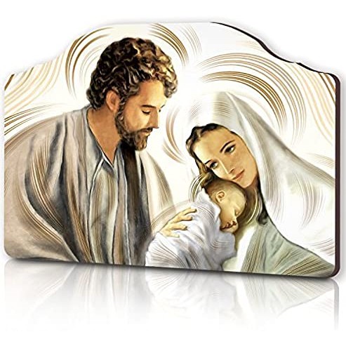 55503 8016123065651 8016123065651 tavola dis. sacra famiglia nativity brown serie capezzali 50x70cm