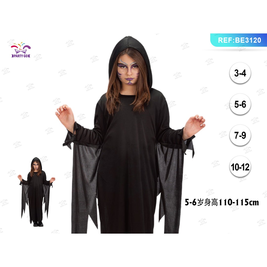 55748 8058617984901 BE3120 halloween vestito unisex bambini pipistrello tg.5-6 anni