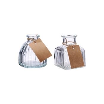 56107 8057586081352 108135 STAR bottiglia in vetro 2 modelli 8x8x8,5cm