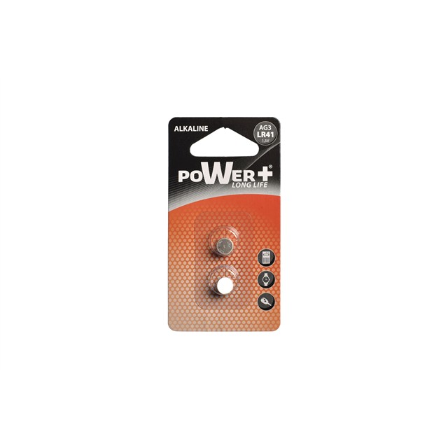 56272 3120370519975 AG3 POW batterie a bottone 2pz 1,5v alkaline pila ag3 power (lr736.lr41.192.292.384)