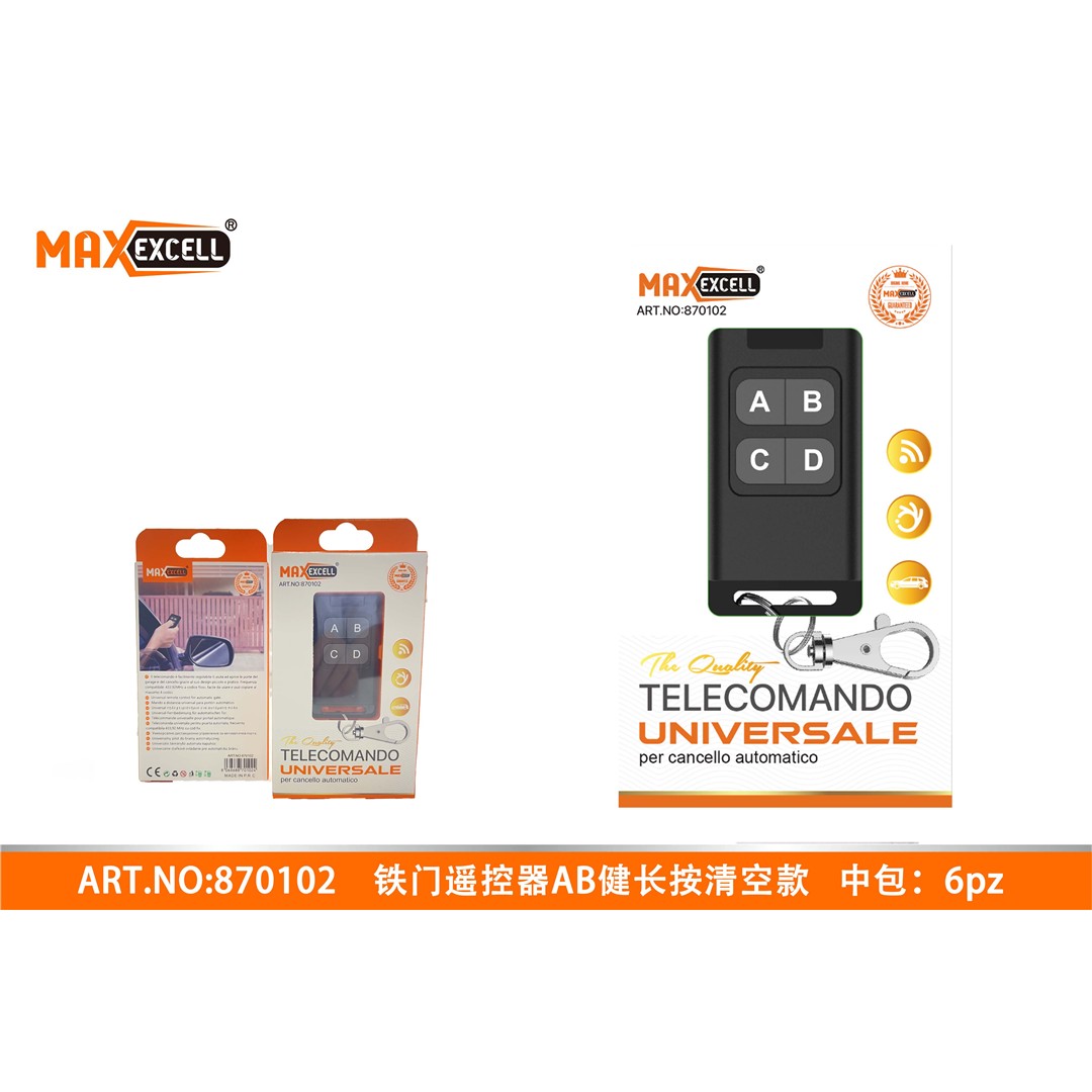 56323 8058588700470 870103 telecomando universale/duplicatore di segnale p/cancelli