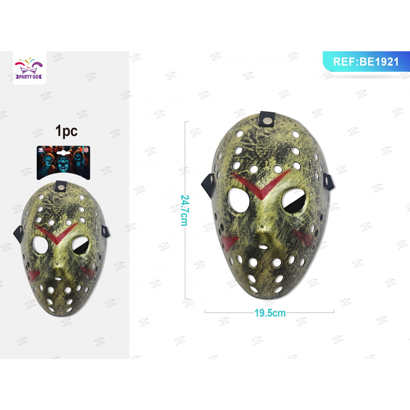 56395 8058617307212 BE1921 halloween maschera bronzo