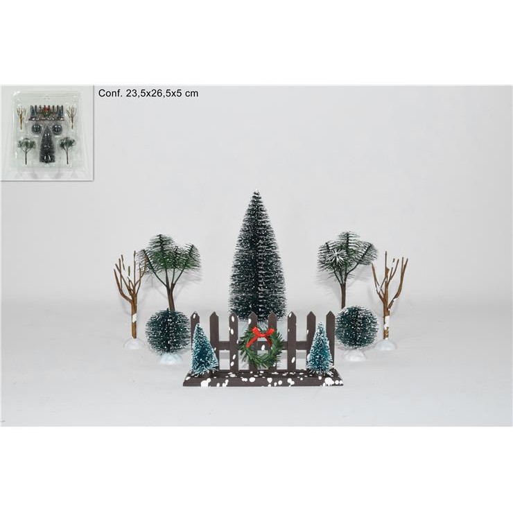 56413 8053482072074 MO003253 presepe kit 9pz alberi di natale stecca