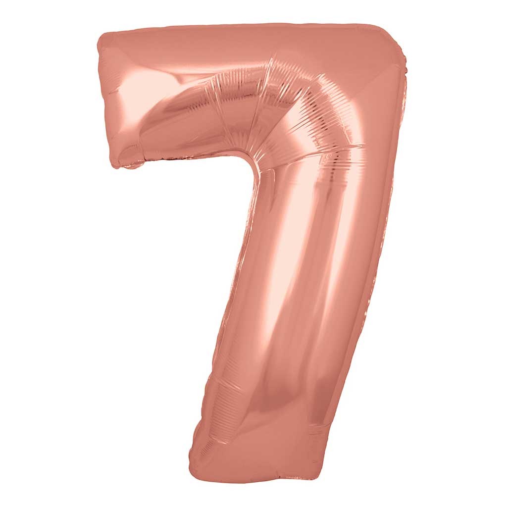 56886 8058617602010 FB1301 palloncino mylar oro rosa 110cm numero 7