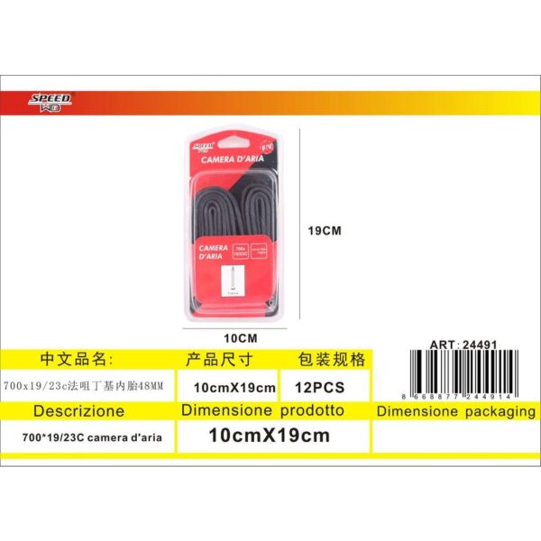 57148 8000866023283 23280 CAMERA ARIA PER BICICLETTA 700 X 19 - 23