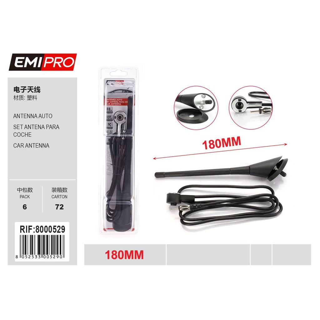 57431 8052533005290 8000529 EMI antenna per auto