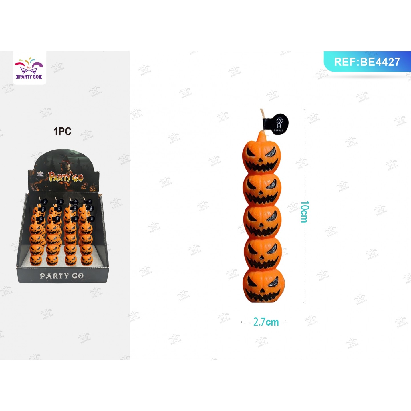 58285 8058617653579 BE4427 halloween candela zucche