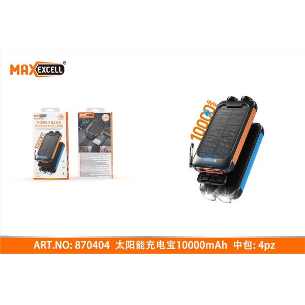 58450 8435606758932 0251282 batteria da viaggio powerbank caricatore per smartphone 12000mah c/pannello solare