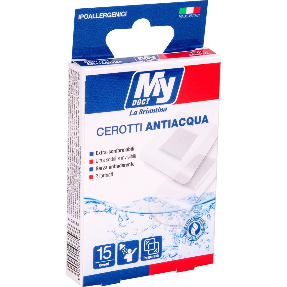 59177 8000061037566 CER03756A CEROTTI ANTIACQUA TRASPARENTI 15 PZ ASS