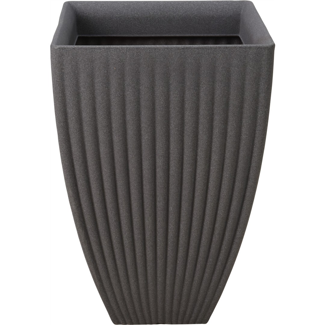 59312 8719987821561 Y54199200 vaso da fiori di loto polietilene quadra 40x40xh60cm grigio