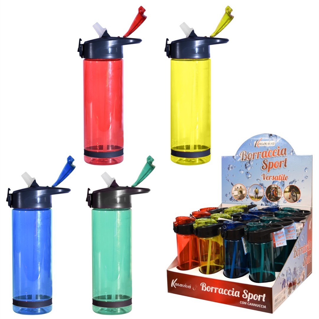 59400 8034116413807 1641380 SAIS borraccia easy con cannuccia 750ml 4col.