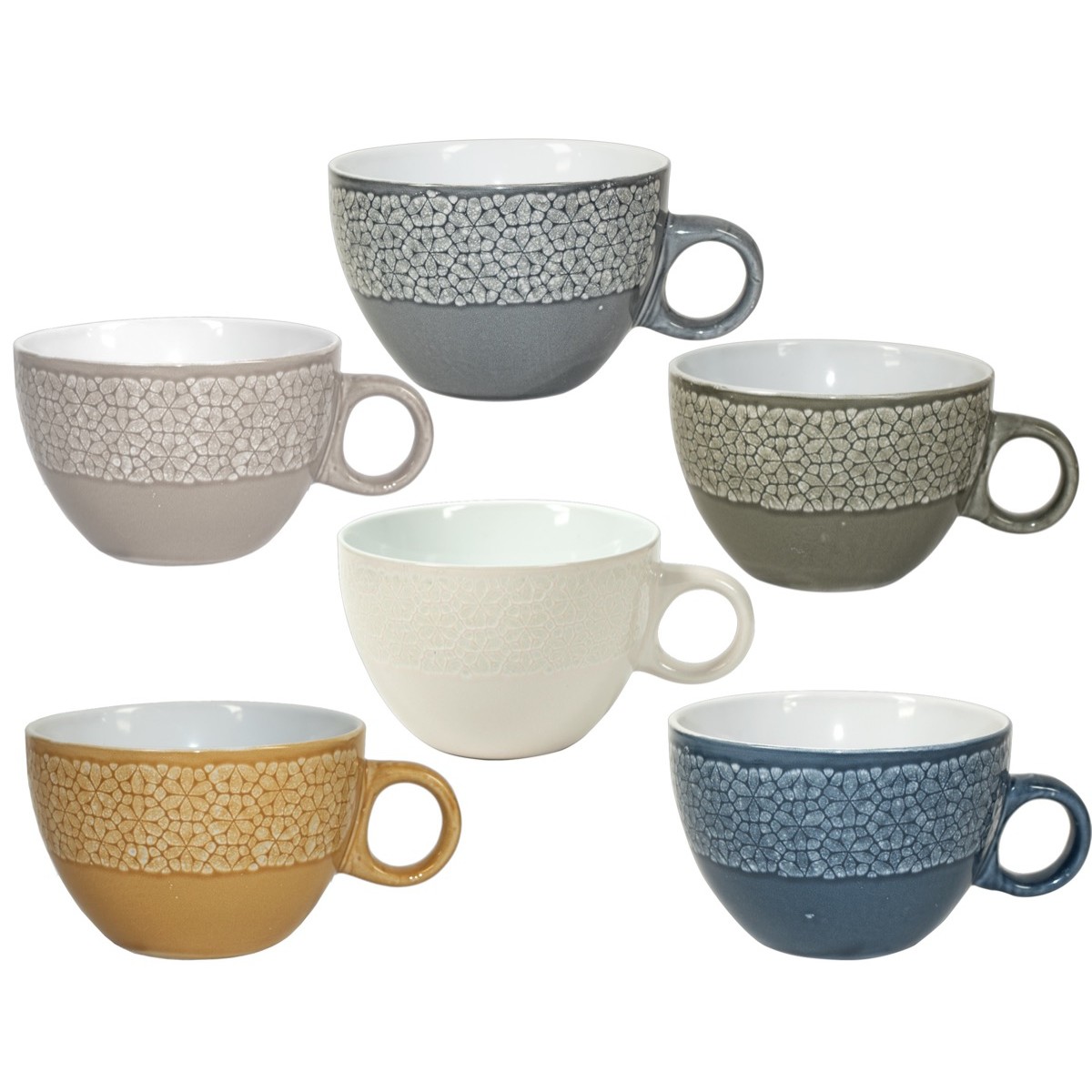 59709 8034116429563 1642956 SAIS tazza in ceramica jumbo mosaic 550cc