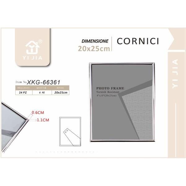 59954 8001684663613 XKG-66361 CORNICE SILVER CM. 20X25