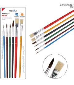 59964 8034139352114 0132044 PENNELLI PITTURA IN LEGNO 6PZ ASS.