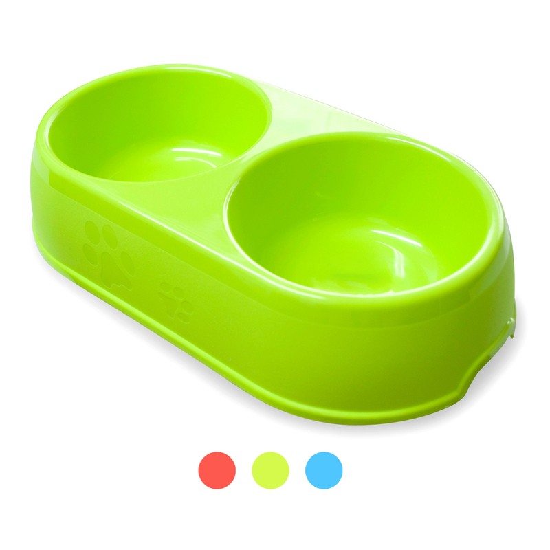 60106 8027458182067 208381 VISCIO ciotola in plastica doppia cm.32x18x7