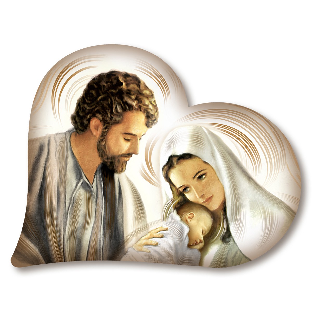 60212 8016123078576 07857 LUPIA quadro sacra famiglia cm.50 x 65 nativity brown