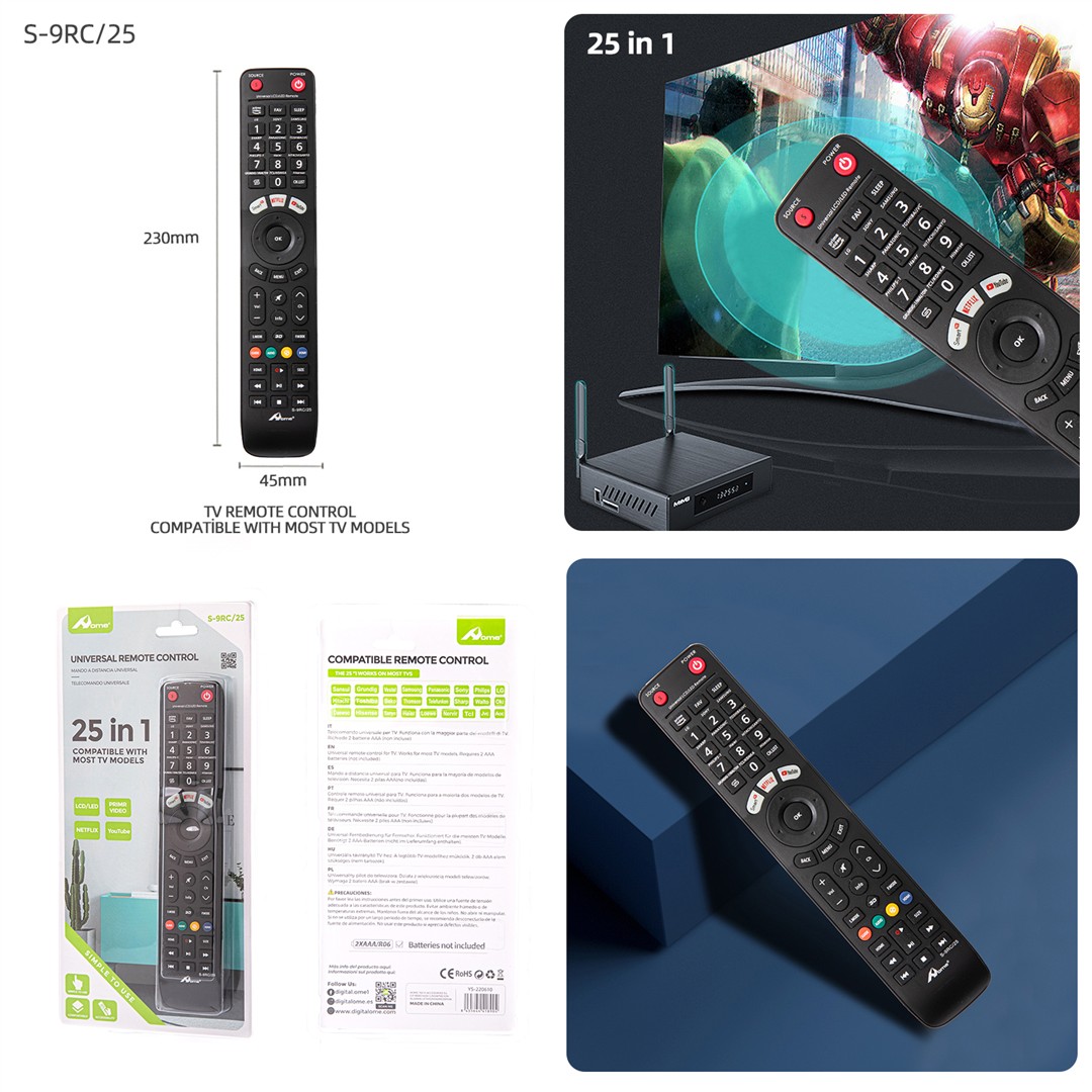 60320 8435644418904 YS-220610 telecomando universale nero s-9rc/25