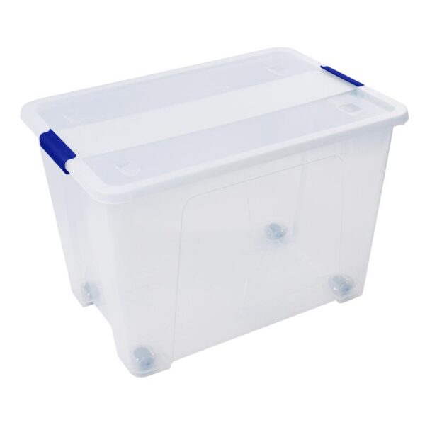 60523 8027458177056 207386 VISCIO box multiuso con coperchio e ruote 62lt cm. 57x40xh38