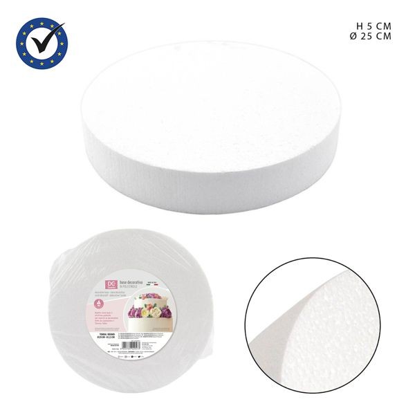 61393 8054796633043 CU663304 DC base torta tonda polistirolo h5xø25cm