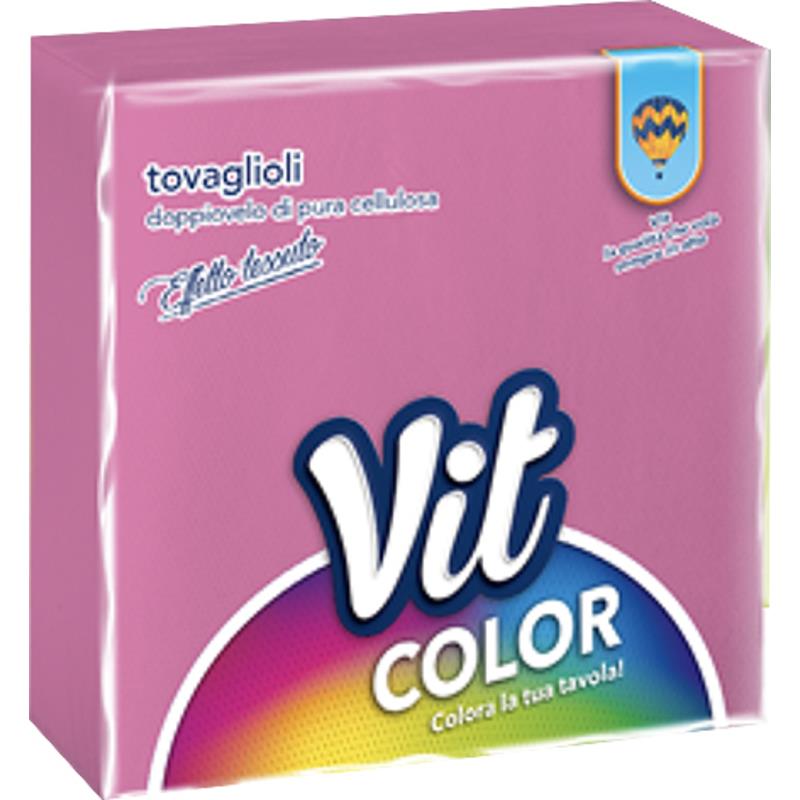 61399 8014444008418 168408 VISCIO vit tovaglioli 2 veli 32x32cm 25pz fucsia