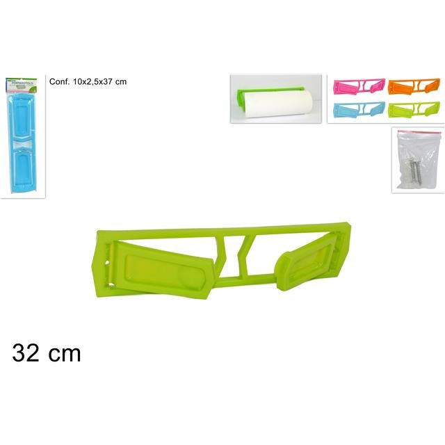 61480 8034048245828 JE004136 portarotolo muro in plastica ass4col