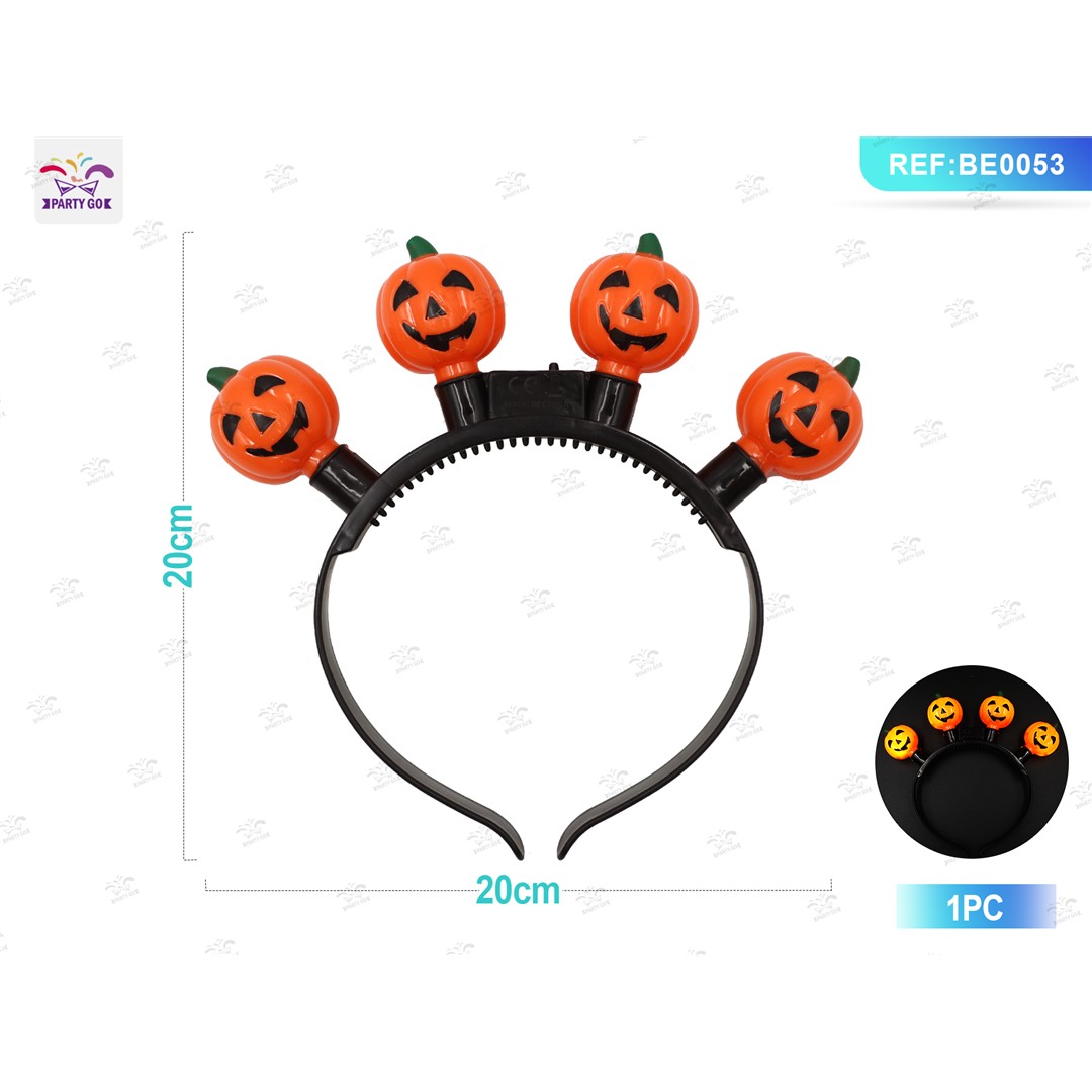 61483 3120370736457 73645 CP cerchietto luminoso zucche/teschi