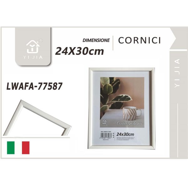 62244 8001684775873 LWAFA-77587 cornice bomberino bianco 24x30cm