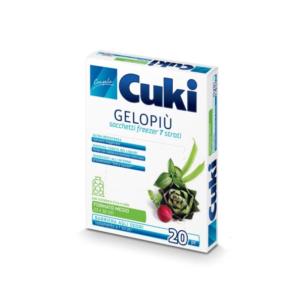 62397 8003980030205 166568 VISCIO sacchi freezer cuki gelopiu 23x32cm 20pz
