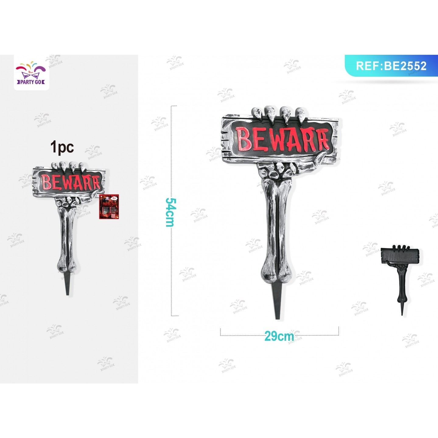 62425 8058617314227 BE2552 halloween lapide in plastica da piantare nel terreno
