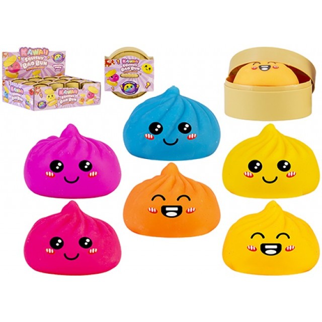 62449 5037241325840 543788A squishy ravioli toys neon bao 6cm in basket