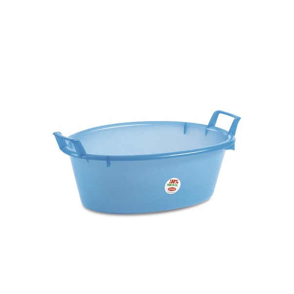 62452 8003507315518 31550-AZ01 bacinella ovale con manici 55xh20cm 23lt azzurro