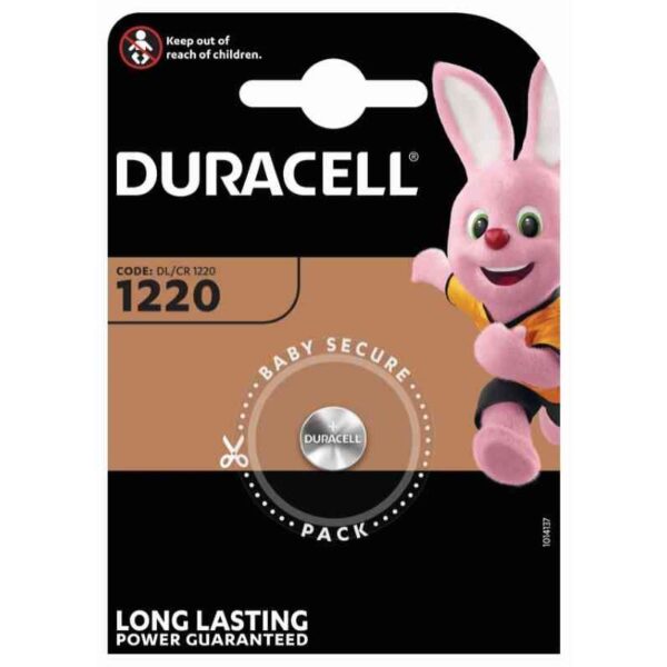 62755 5000394030305 CR1220_DU30 BATTERIE A BOTTONE 3V LITIO DURACELL CR1220