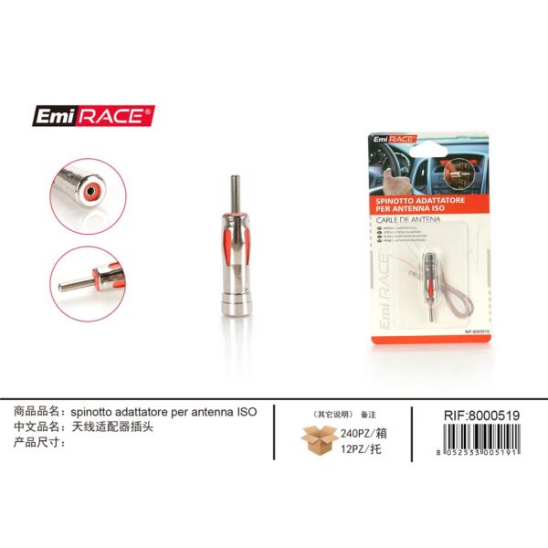 62778 8052533005191 8000519 SPINOTTO ADATTATORE PER ANTENNA ISO