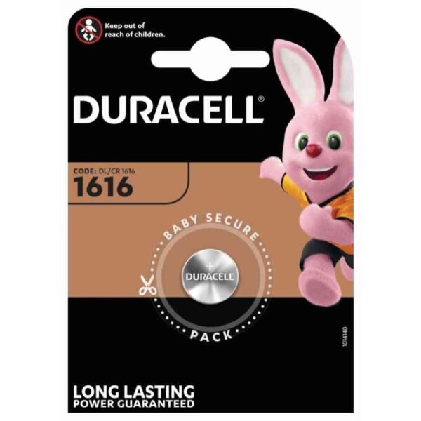62794 5000394030336 CR1616_DU48 batterie a bottone 3v litio duracell cr1616