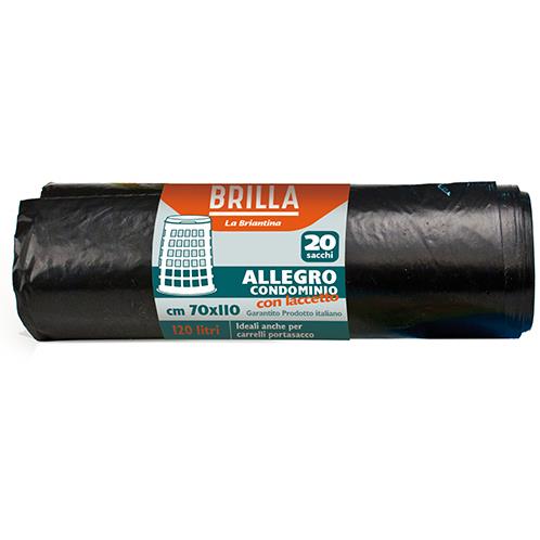 63082 8000061014338 SAC01433A SACCHI CONDOM. 20PZ NERI CM.70 X 110 ALLEGRO 120L