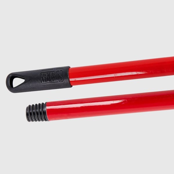 63096 8000061007071 MAN00707A manico scopa in metallo 130cm plastificato ø21mm spessore 0,25mm rosso